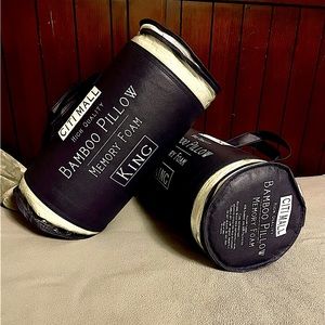 King Size Bamboo Pillow Memory Foam 2 sets